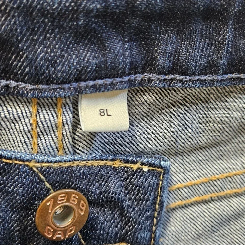 Gap 1969 Classic Fit Straight Leg Denim Jeans Dark Wash Relaxed  Women's 8 Long